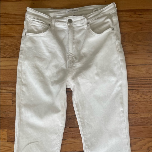 Risen White Straight Leg Jeans size 11/30 - Picture 4 of 6
